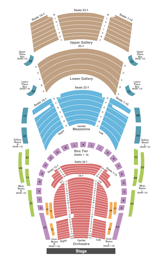 Bass Hall SIX Seating Chart